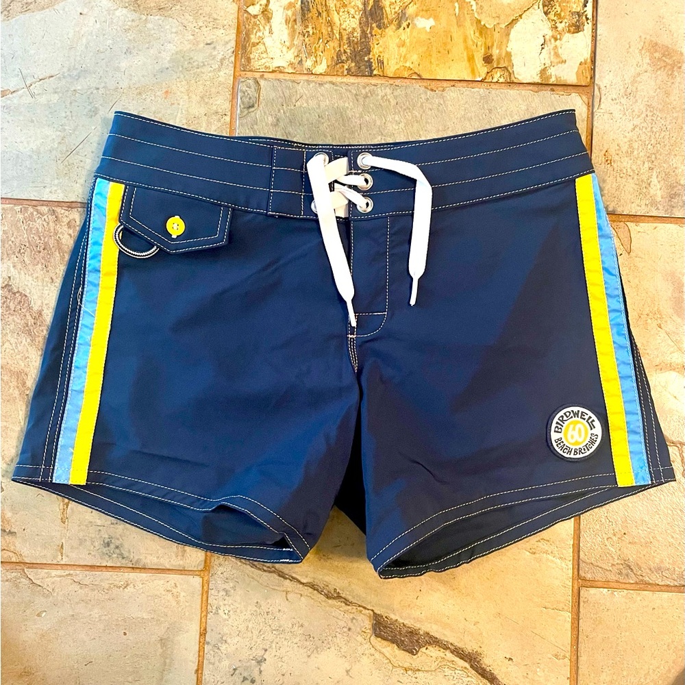 Board shorts in navy blue with stripes original birdwell , never worn .